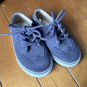 Janie and Jack navy blue wing tip sneakers tennis dress shoes size toddler 7